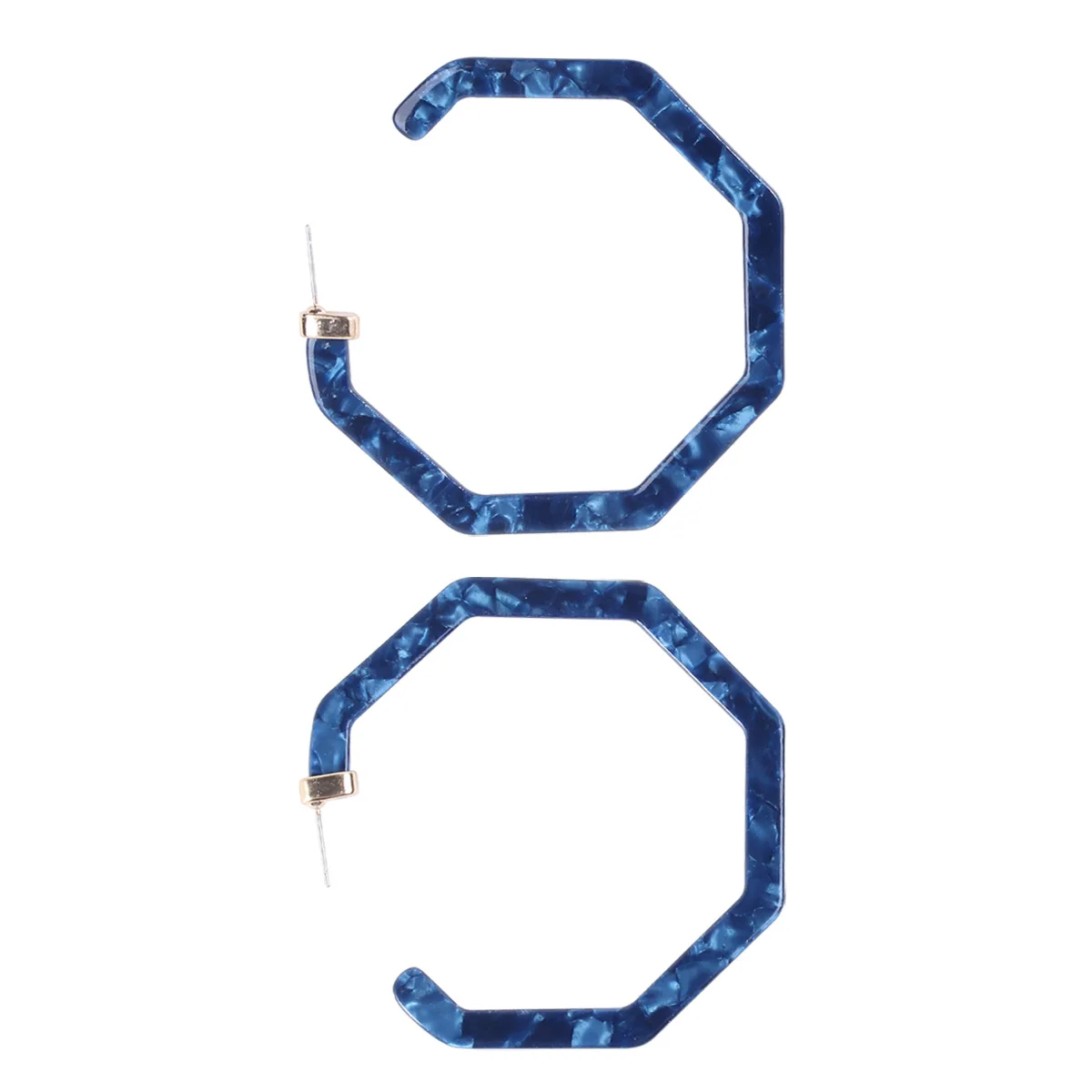 

1 Pair Leopard Pattern Acrylic Earrings Women Lightweight Chic Circle Ear Drops Daily Wear Trendy Jewelry Geometric Design