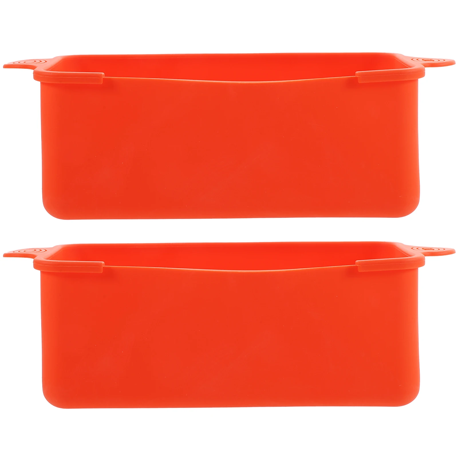 

2 Pcs Oil Receiver Silicone Coupling Plate Grill Drip Pan Baking Silica Gel Grease Tray