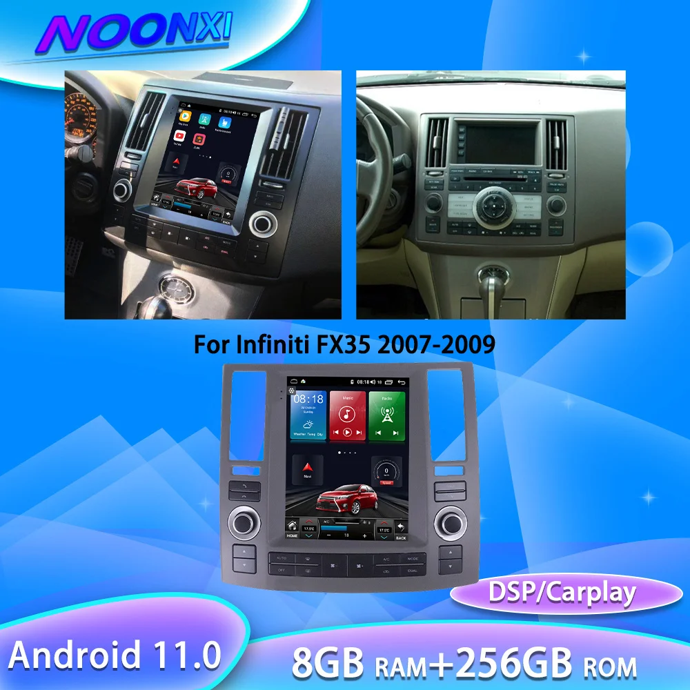 

Автомобильный мультимедийный плеер 8 + 256G Android11 для Infiniti FX FX35 FX45 2007-2009. радио, стерео, Bluetooth, GPS, DVD, Carplay Coche IPS