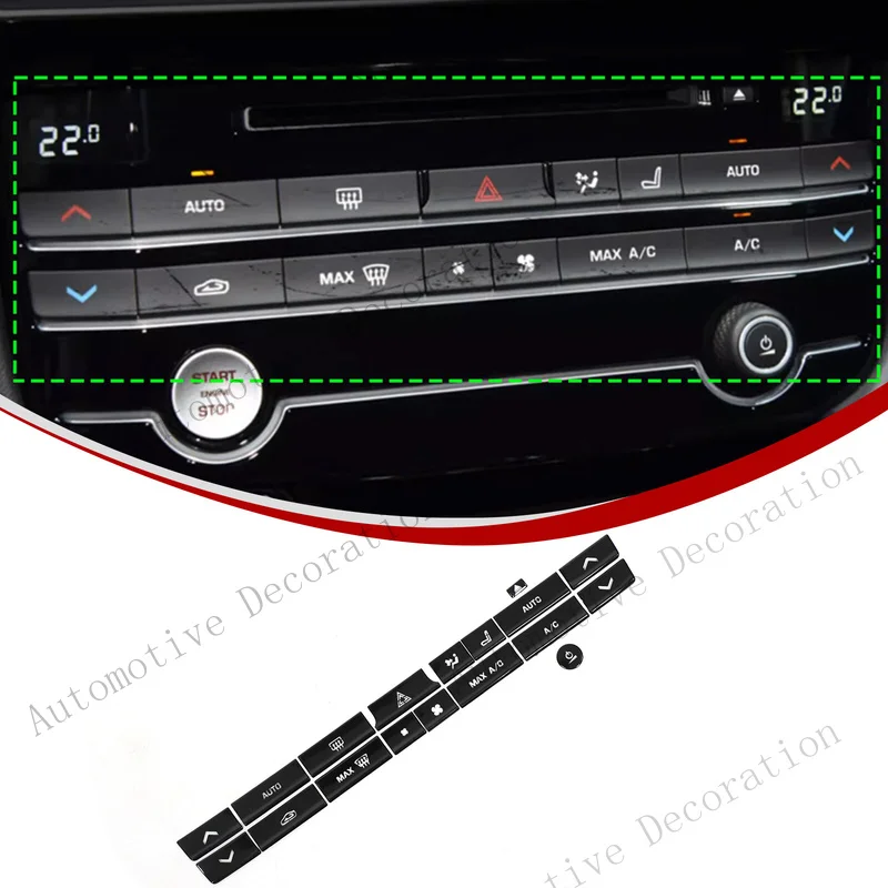 Z+ 18pcs/Set Air Conditioning Button Decoration Sticker For Jaguar 2024