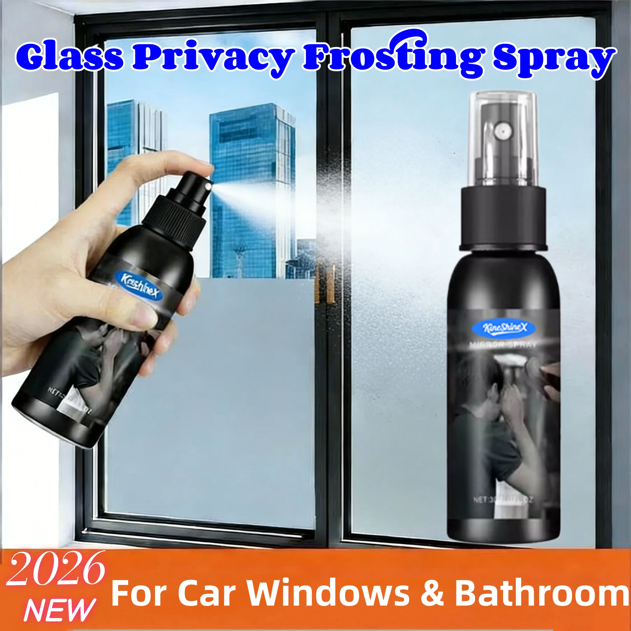 Car Windshield Anti-Spy Spray - One-Way Visible for Privacy Protection Anti-Peeping Stain & Dust Removal Fits All Glass Types