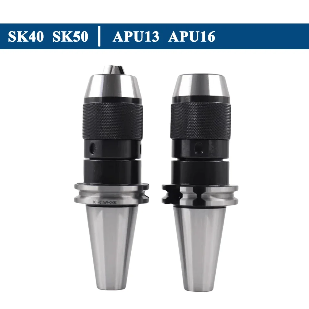 SK30 SK40 SK50 APU08 APU13 APU16 Integrated Drilling Chuck Tool Holder DIN69871 JT40 JT50 CNC Self Tightening Auto Knife Handle