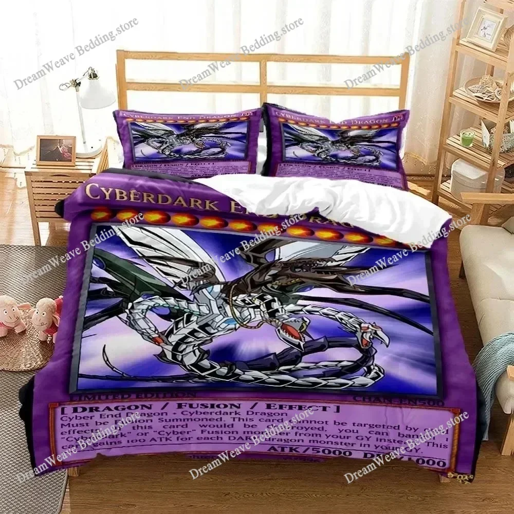 New Yu-Gi-Oh Game Card Bedding Set Single Twin Full Queen King Size Bed Set Kid Bedroom Duvet Cover Sets 3D Print Game AnimeFQH