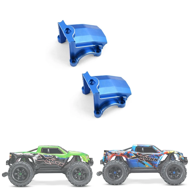 2 pçs de metal dianteiro e traseiro diferencial capa caixa de velocidades para 1/5 traxxas x-maxx xmaxx 6s 8s rc carro atualização peças