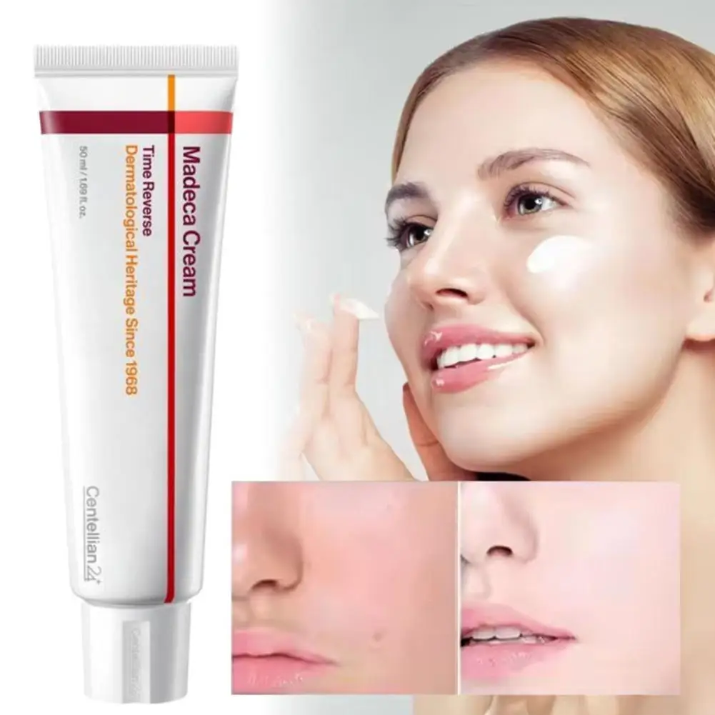 Korean Centella Asiatica Face Cream 50ml Madeca Time Reverse Anti-Aging Moisturizer Reduces Wrinkles Firms Lightweight Daily