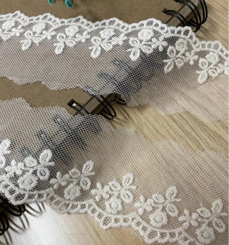 3 Meters 100% Cotton Lace Hometexile Cloth Wrap Embellishments DIY Patchwork Crafts Beige Lace Trims Scrapbooking