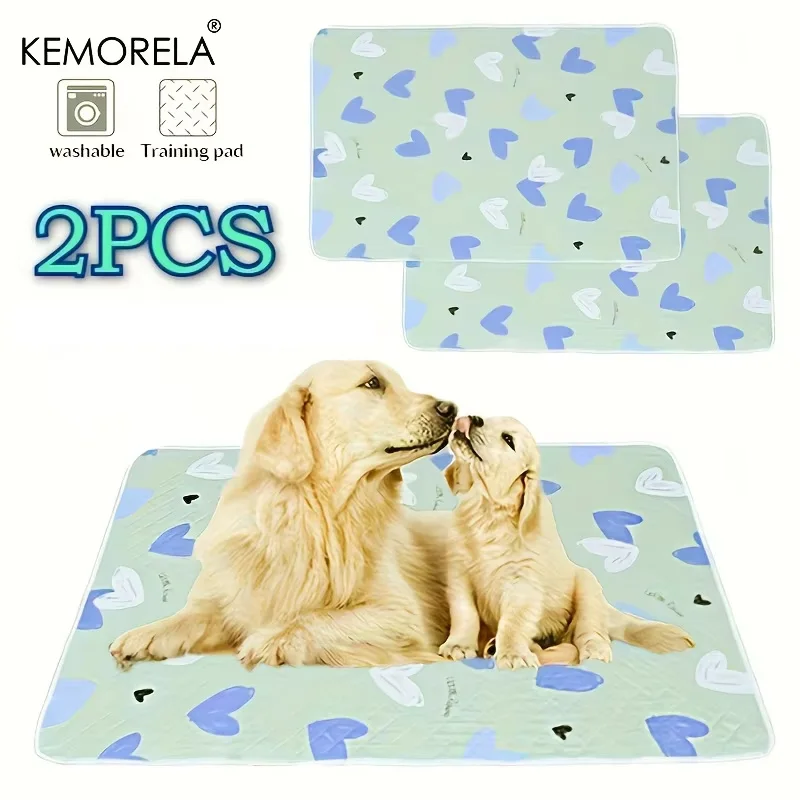 Kemorela New 2pcs Dog Training Dog Cooling Mat Mat Washable And Reusable Pet Diaper Pad Dog Cleaning Supplies_voghion.com