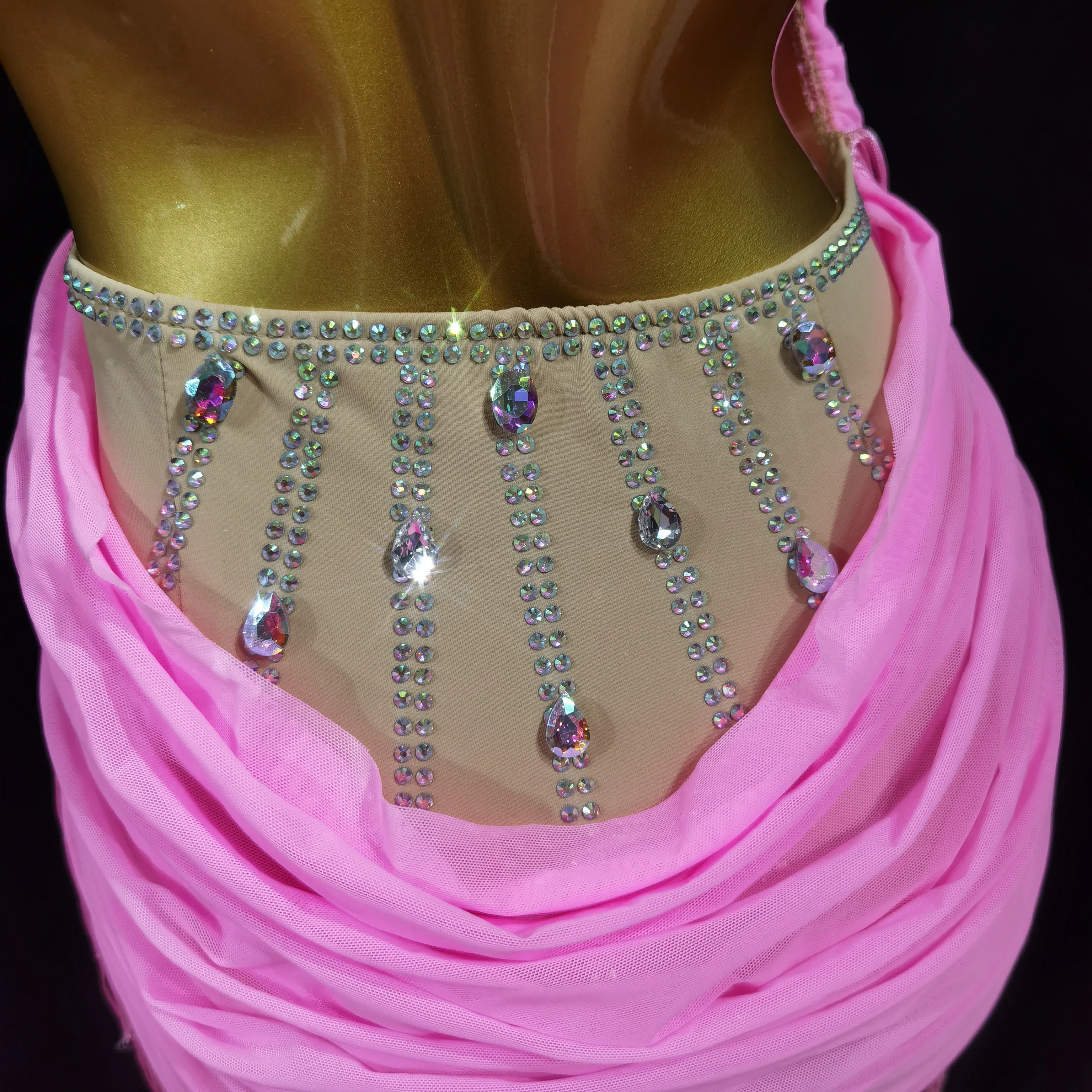 2025 Latin danswedstrijd High-End Kwastje Jurk Bloemkunst Examen Solo Prestatie Schema Kostuum