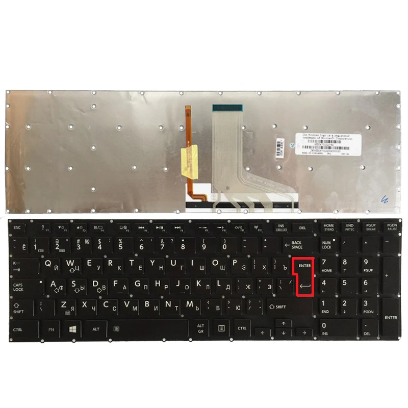 Imagem -04 - Teclado Retroiluminado para Satélite Toshiba Russo Francês Nós P50-a P50t-a P55-a P50-b P55t-a P70-a X70-a X70-a X70-b P75a Novo