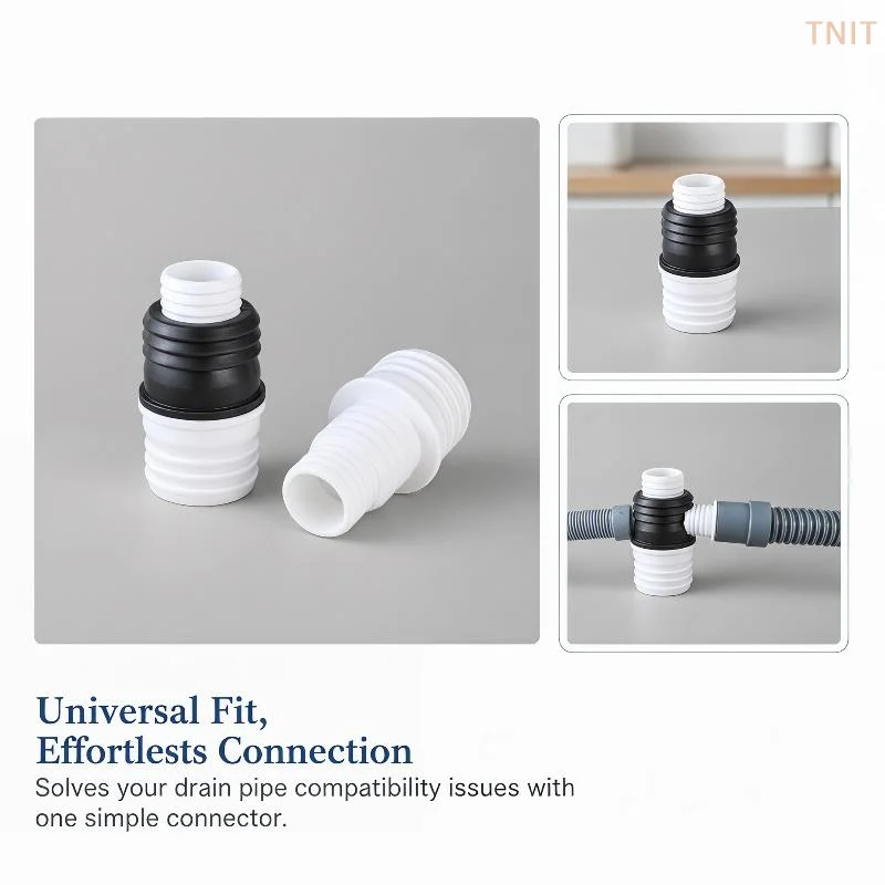 [J] Washing Machine Drain Hose Extension Adapter | 25mm/30mm Diameter Connector, Plastic Material