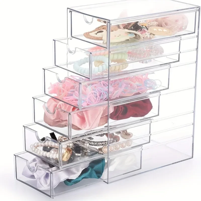 Transparent Storage Boxes for 4 5 or 6 Drawers Organizing Cosmetics Lipsticks Hair Ties and Stationery Vanities Bedrooms Offices