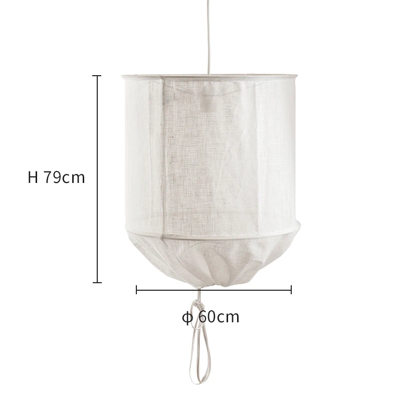 Provence Linnen Hanglamp Nordic Design Wit Katoen Restaurants Bamboe Licht Led Eiland Verlichting Indoor Hotel Loft Verlichting