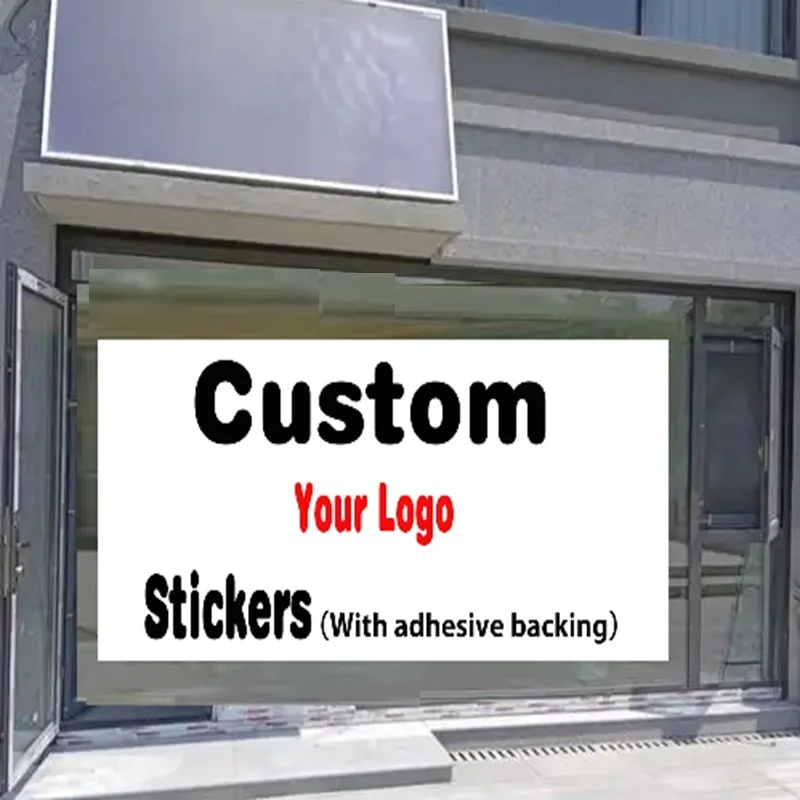 

AIMOR Custom Logo Glass Film Stickers Wholesale Various Materials for Advertising And DecorationMall store glass doors