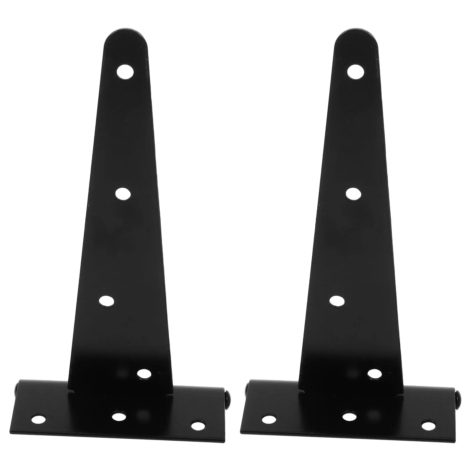 

1 set Heavy Door Hinges 4 Inch Black Iron T Reinforced Door Hinge Shape Extended Bearing for Wood Fences Gate Hardware