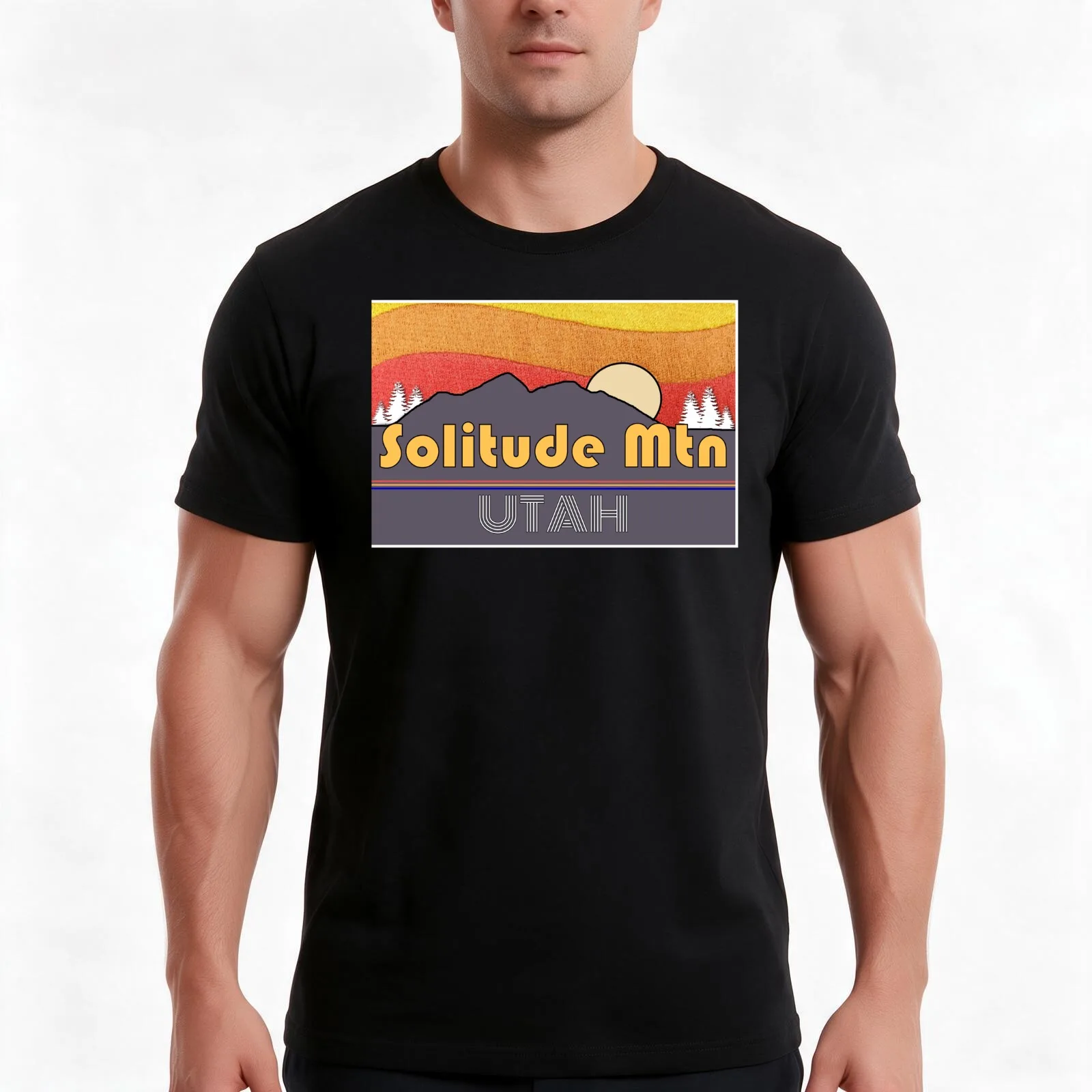 Solitude Mountain Utah Ski Vacation Snow Board T-Shirt Summer Casual Cotton Tee Oversized Streetwear Tops Unisex Men Women