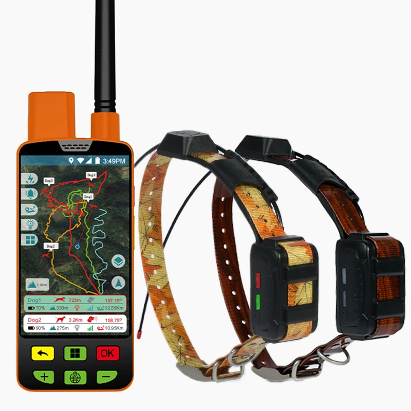 ROLK Professional Dog Tracking System with Handheld GPS Tracker Enhanced Screen and GPS Locator Training Collars Included