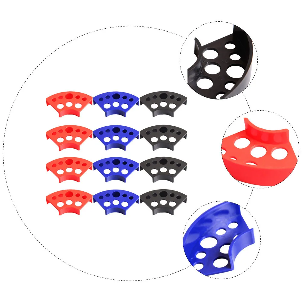 

12 шт., держатель для чашки с пигментом для татуировок, веерообразная практичная стойка для хранения с несколькими слотами, прочный органайзер для чашек с чернилами для татуировки