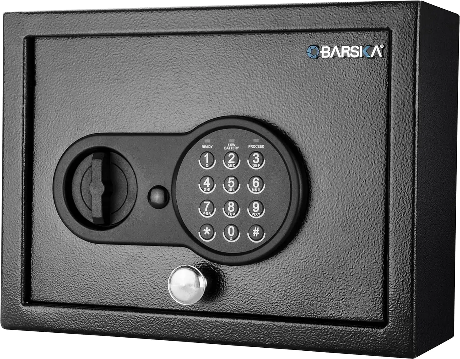 Top Opening Keypad Safe \u2013 Compact Digital Security Box for Home or Office, Solid Steel, Anti-Pry Hinges, 2 Locking Bolts, B
