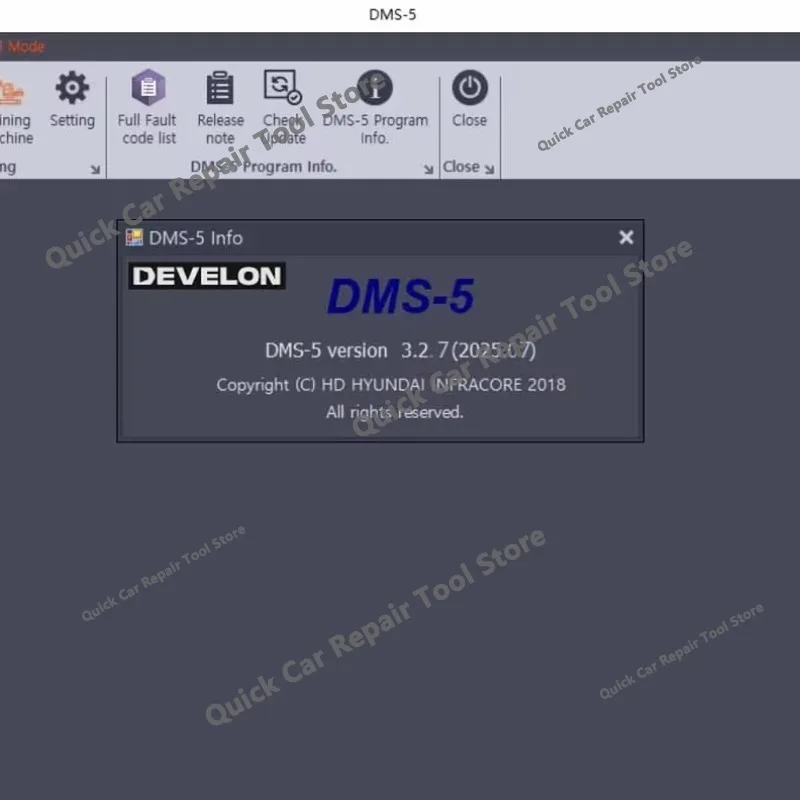 2026 hot newest 2025.07 DEVELON Doosan Excavator / Wheel Loader Monitoring Program DMS-5 Diagnostic Software V3.2.7 Special Mode