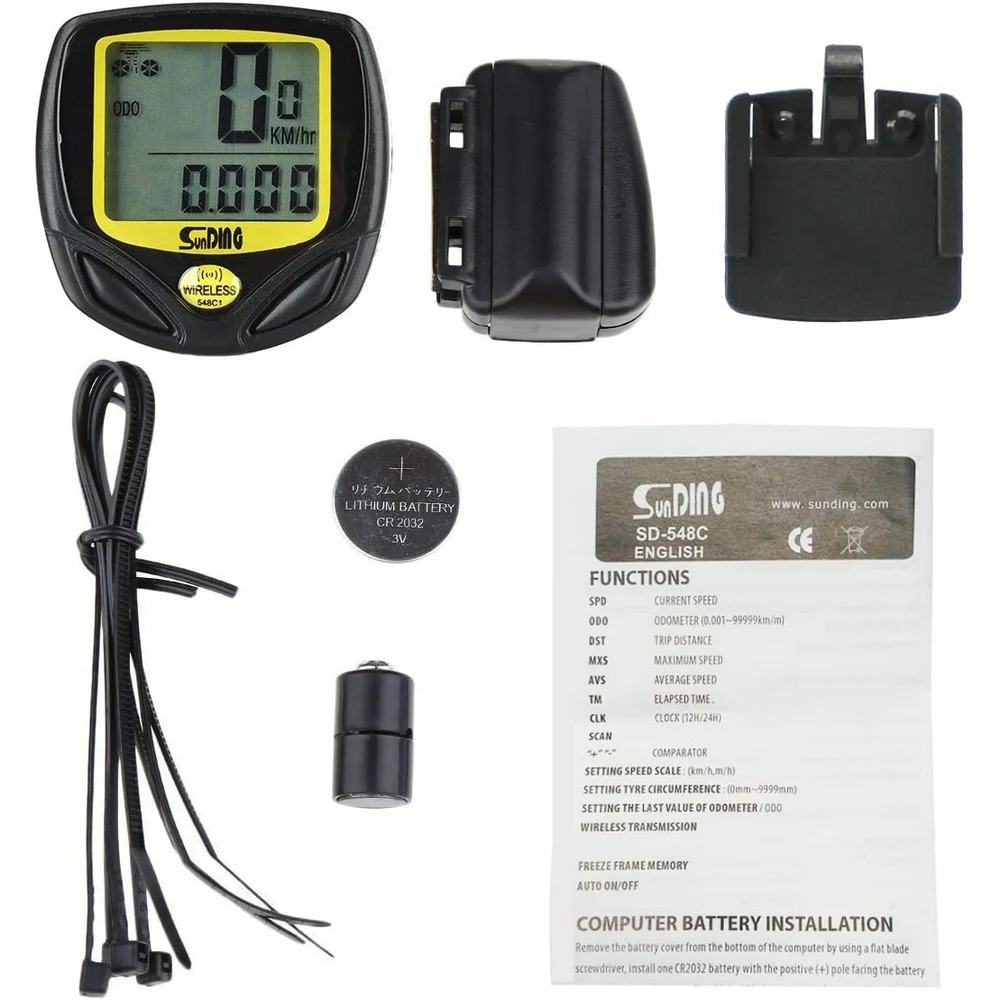 Wireless LCD Bike Computer Waterproof Bicycle  Digital Backlight Odometer Clock Cycling Stopwatch Bike Accessories view 3