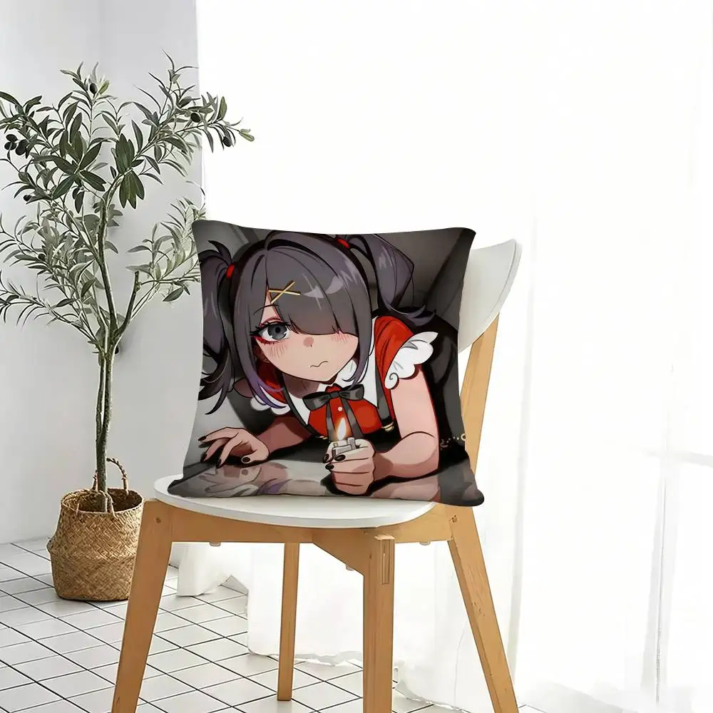 Game Ame chan Rain  Square Double-Sided printed Pillow Case Bedroom Bedside Pillow Sofa Cushion Cover Gift