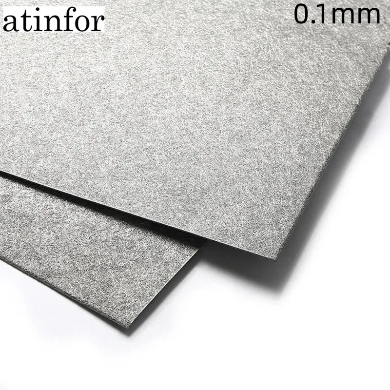 

100x100mmx0.1mm Thick High Purity Titanium Fiber Paper Gas Diffusion Layer Fiber Sintered Ti Felt for Fuel Cell Research