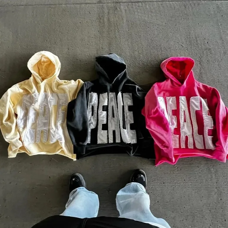 Harajuku Shin-fashion Y2K Star Patch Embroidered Super Large Hoodie Women's Gothic Hip-hop Loose Casual Sports Hoodie Streetwear