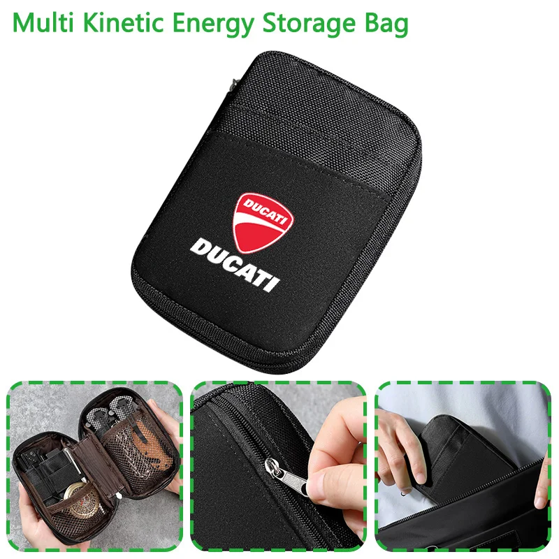 Carteiras com logotipo para motocicleta, porta-moedas para cartão bancário, acessórios de estilo para ducati monster panigale superleggera v4 v2 scram