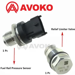 Repair Kit Set ( Fuel Rail Pressure Sensor + Relief Limiter Valve ) For NISSAN Primastar RENAULT Mascott Master 1110010018 0281