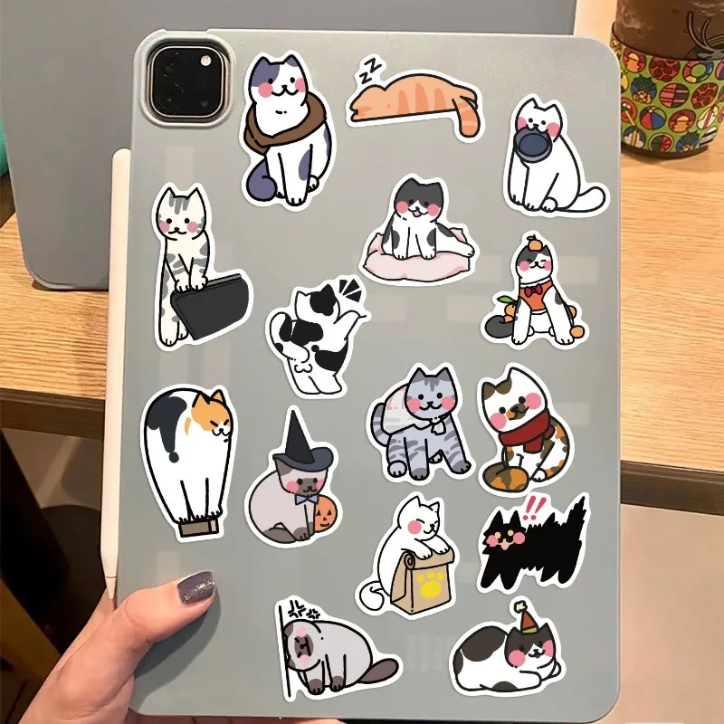 50pcs Cartoon Personality Cat Creative Graffiti Decorative Stickers