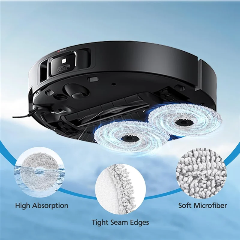 DHIPP-Multi-Pack Mop Pads For Dreame L40, L10S, X40, L20 Series Ultra Robot Vacuums - Heat Resistance Feature