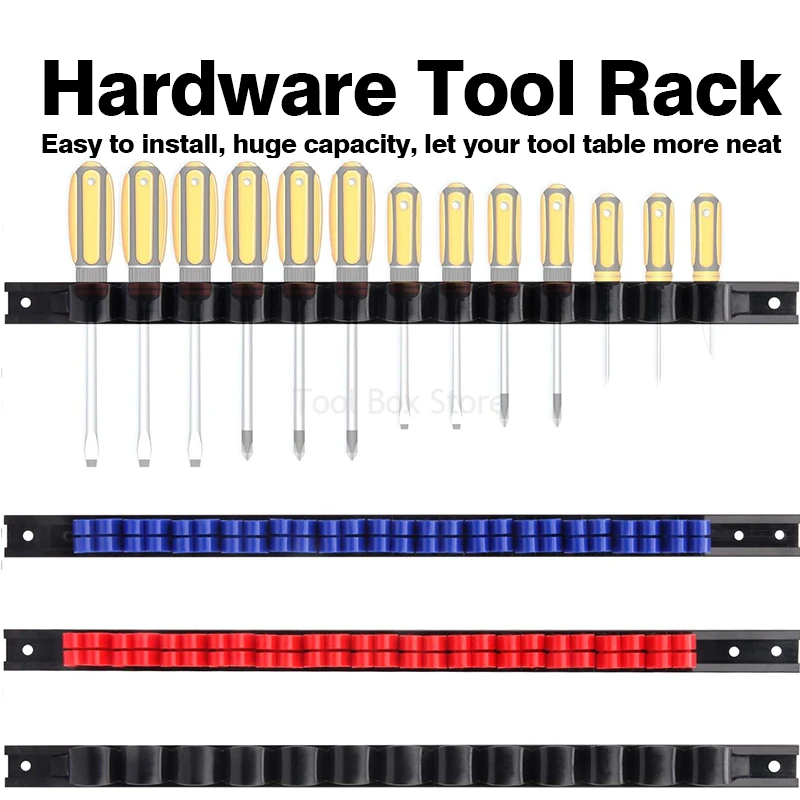 

Пластиковая вешалка для гаечных ключей, настенный органайзер для хранения торцевых головок, рельсовый держатель для гаража, мастерской, инструментов, кабинета