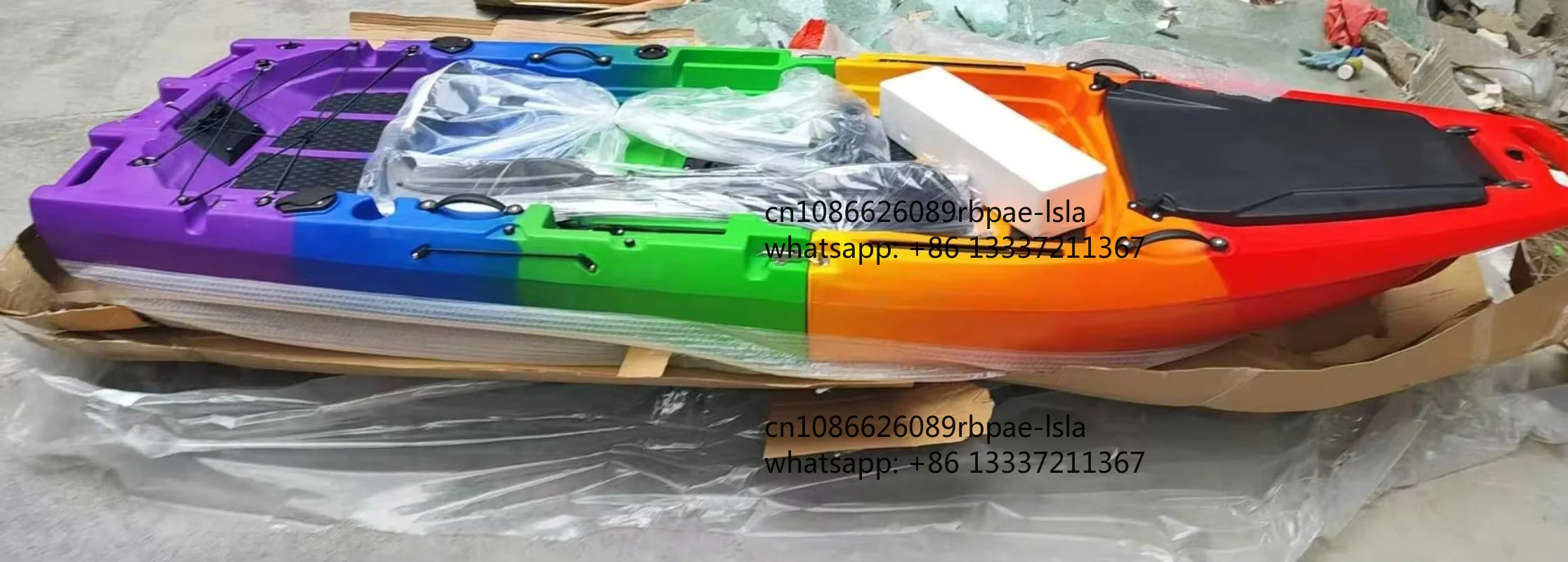 2 Person Detachable Modular Inflatable Foldable Kayak With Foot Pedal Double Drive Fin Propeller For Fishing Surfing Boating