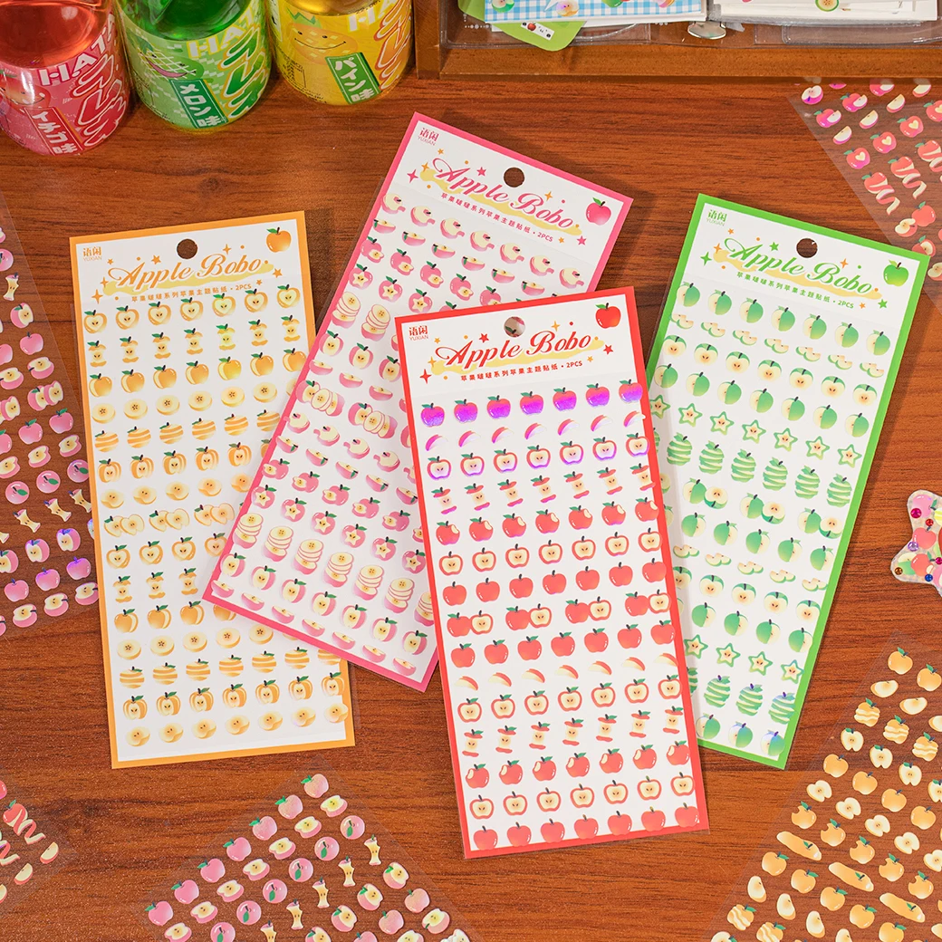 

12 шт./лот, серия Apple Bobo, милая ретро декоративная художественная бумажная наклейка