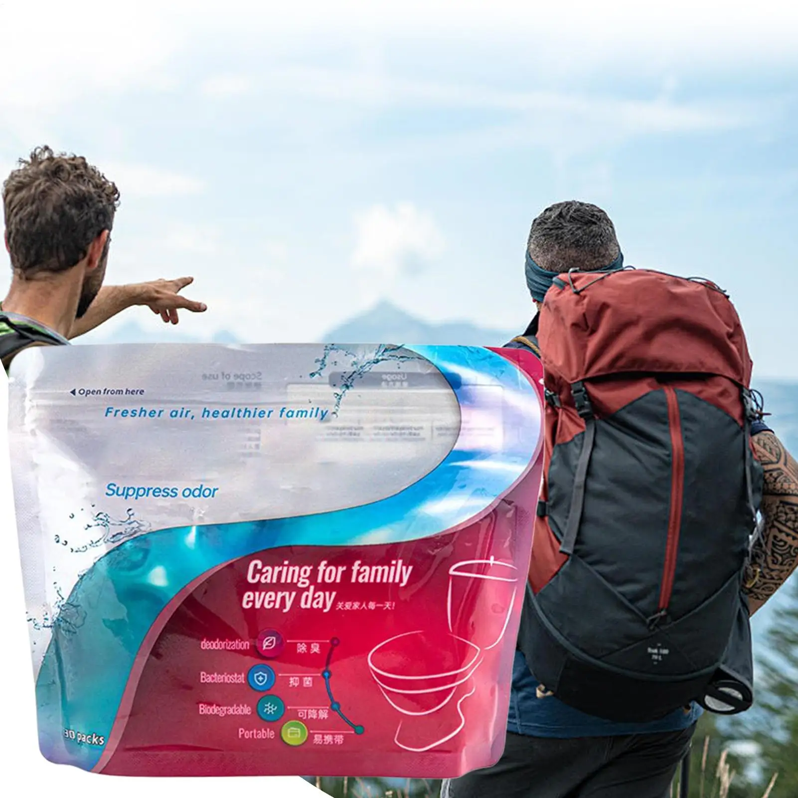 30Pcs Portable Toilet Powder Eco-Friendly Toilet Absorbent Gel Rapid Poo Urine Powder Camping Toilet Gel for Outdoor Emergency
