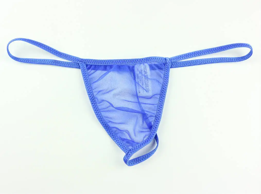 Men Ultra Thin Mesh T-back Thong, Breathable Sheer Mesh High Elastic Low Rise Invisible Daily Underwear