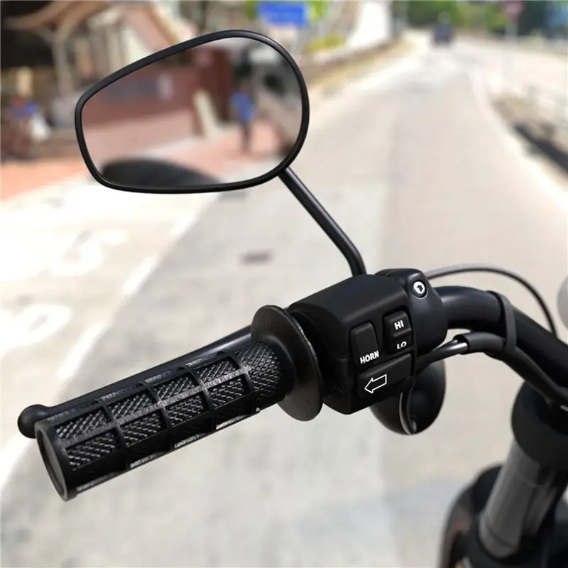 4X Non Slip Lock-On Grips Handle, Universal Motorcycle Handlebar Grips With The Snap-In Cam,Dirt Pit Bike Handgrip Black