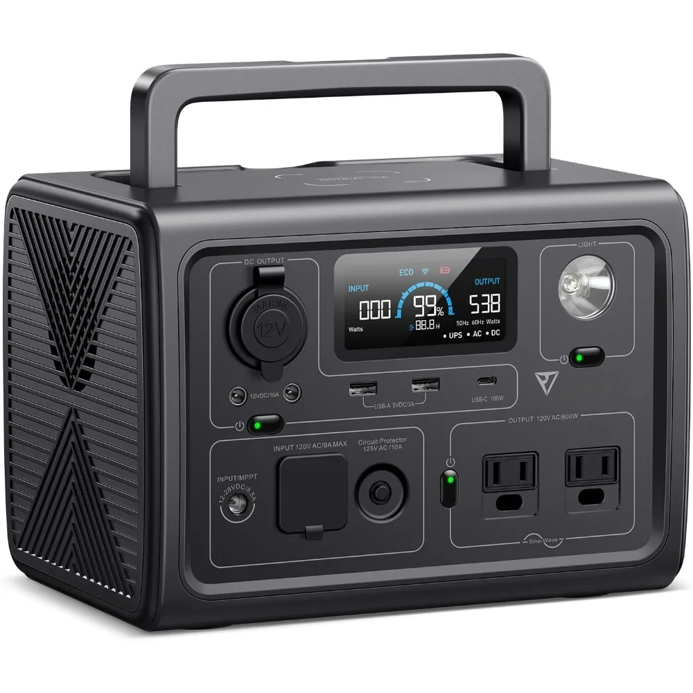 Portable Power Station EB3A, 268Wh LiFePO4 Battery Backup w/ 2 600W (1200W Surge) AC Outlets, Recharge from 0-80% in 30 Min,