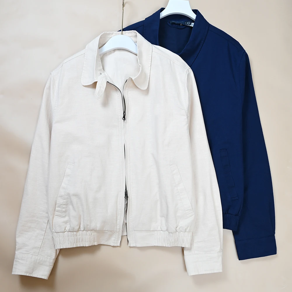 

Пары Sle Old Money с откидным воротником и вышивкой на молнии Jaet ort Верхняя одежда для женщин Long Sve Regular Length Autumn Fas...