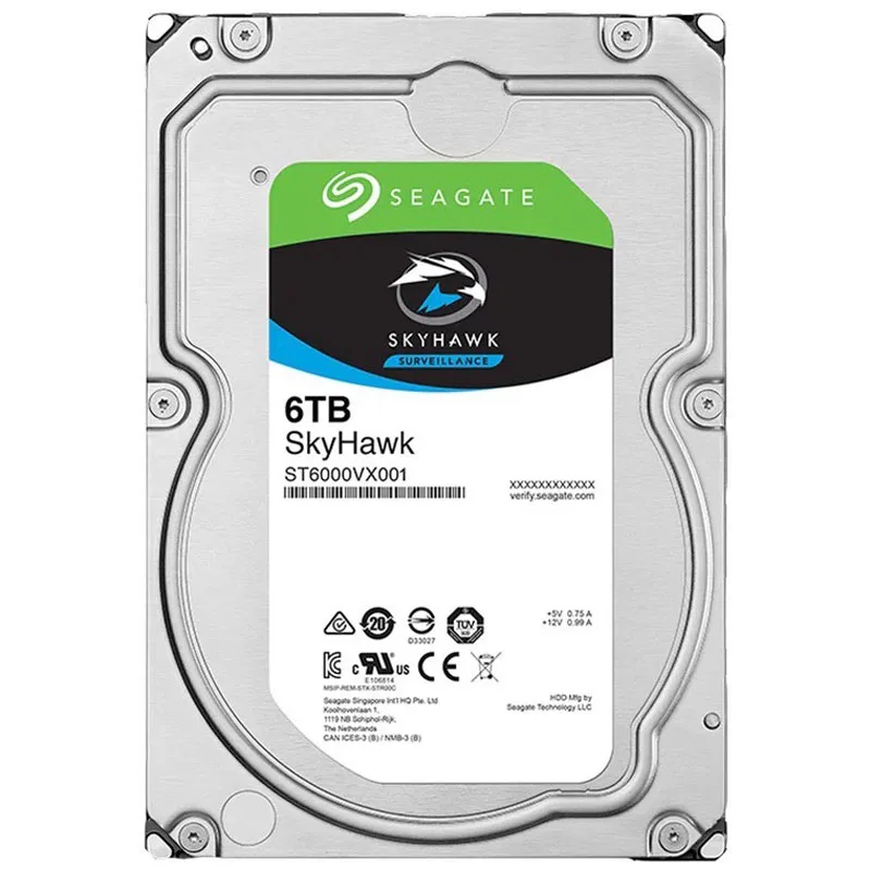 

ST6000VX001 Подходящие детали для мониторинга жесткого диска корпоративного класса, универсальный видеорегистратор 6 ТБ.