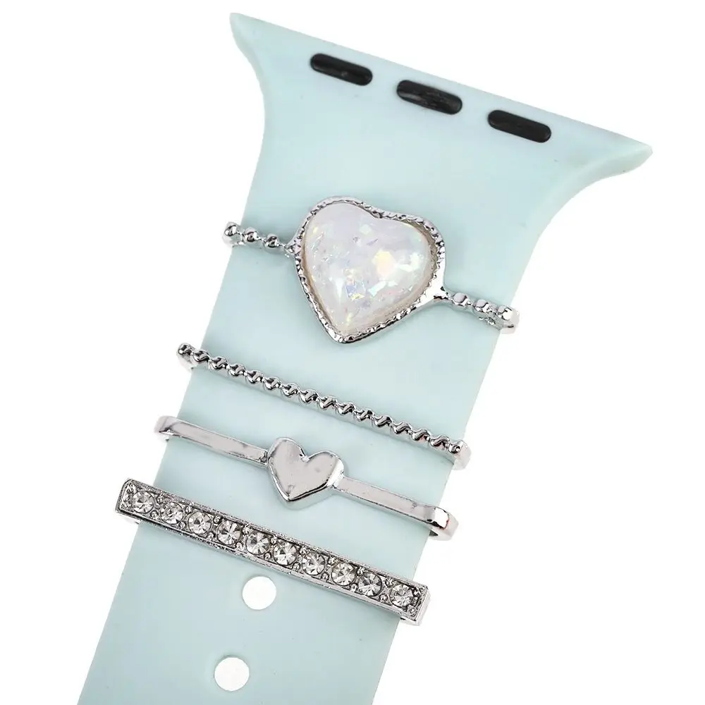 Creative Metal Watch Band Ornament Diamond Brooch Wristbelt Charms Decorative Nail Strap Accessories