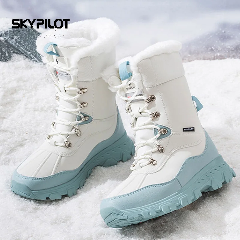 Skypilot  outdoor Snow shoes men hiking shoes winter high top women waterproof warm ski boots waterproof boots trekking sneakers