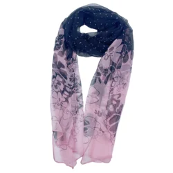100%  pure silk scarf brand new fashion scarves 50Cm*150Cm Neckerchief pink  flower inflorescence