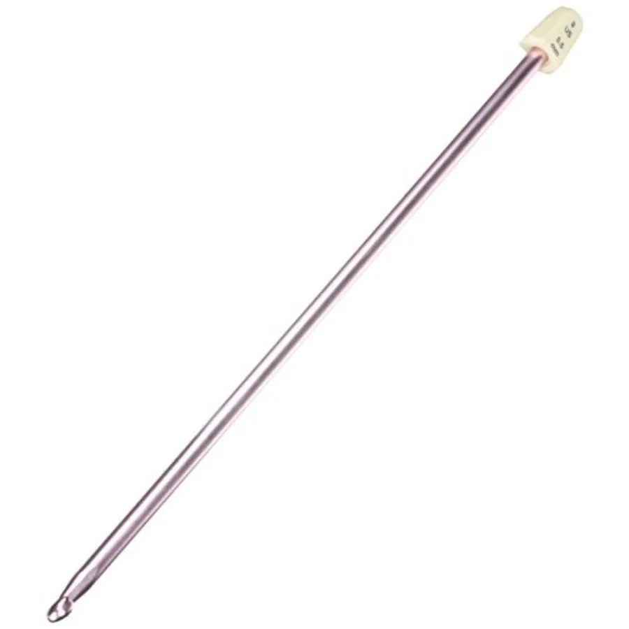

10-Inch Silvalume Aluminum Afghan Hook, 5.5mm, Assorted colors
