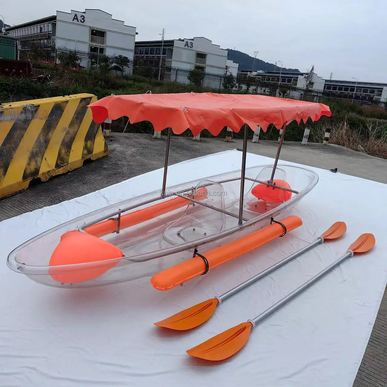 Double Seat Kayak Transparent Kayak Ocean Clear Transparent Canoe Kayak Double Transparent Boat Inflatable Bumper Kids Boat