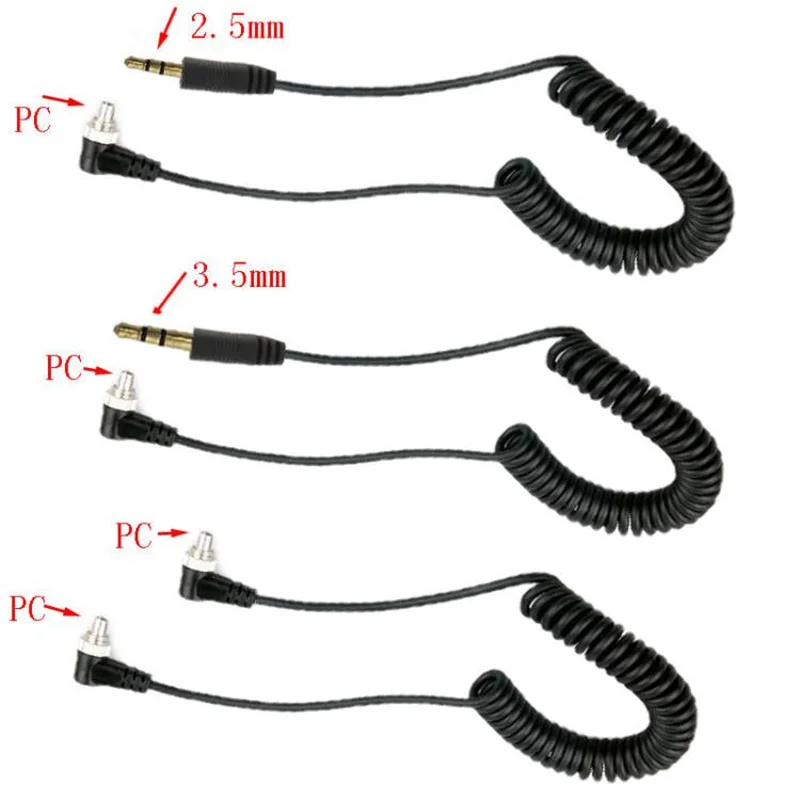 PC-2.5mm PC-3.5mm PC-PC head turn flash PC synchronous line PC line lead flash line