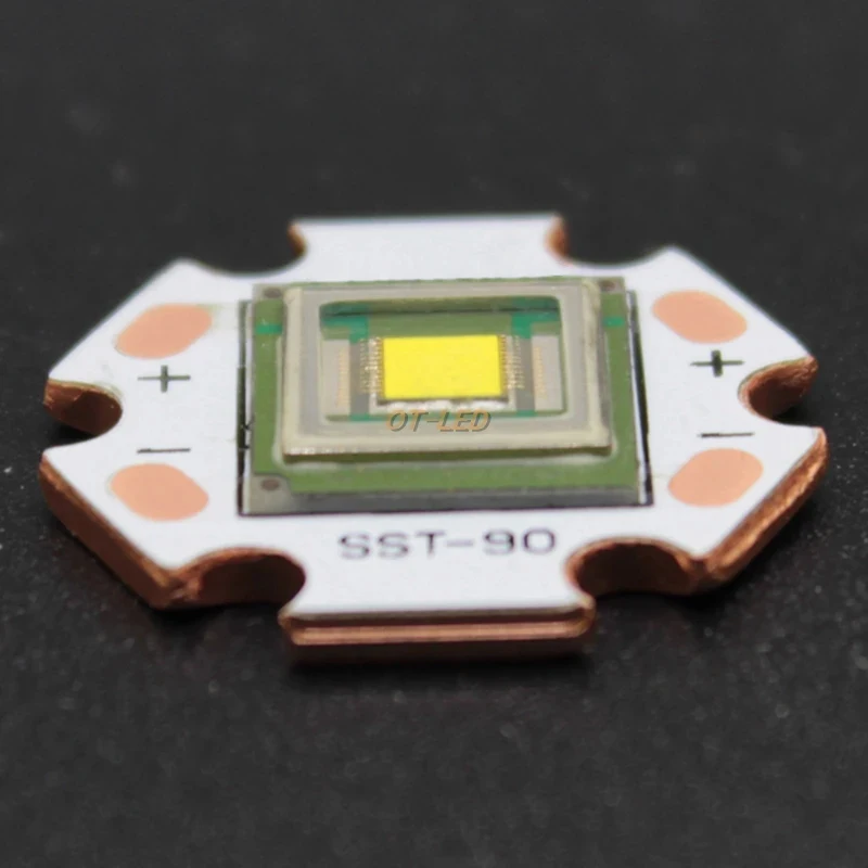 1PCS Original SBT-90 30W LED Lamp Emitter 2500LM White 6500K Green 620nm Module PCB 20mm Copper +SBT-90 LED 32mm Driver Board