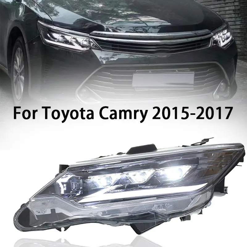 

Стайлинг автомобильных фар для Toyota Camry 2015-2017, передняя фотовспышка DRL, улучшенная деталь, HID динамический объектив, автомобильные аксессуары