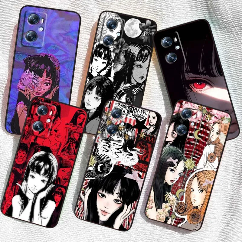 Funda de teléfono negra con diseño de anime T-Tomies K-Kawakamsis para OPPO Reno 5 6 7 A96 A40 A58 Realme GT A74 Neo2 A78 Find X5 X3 X7 X8