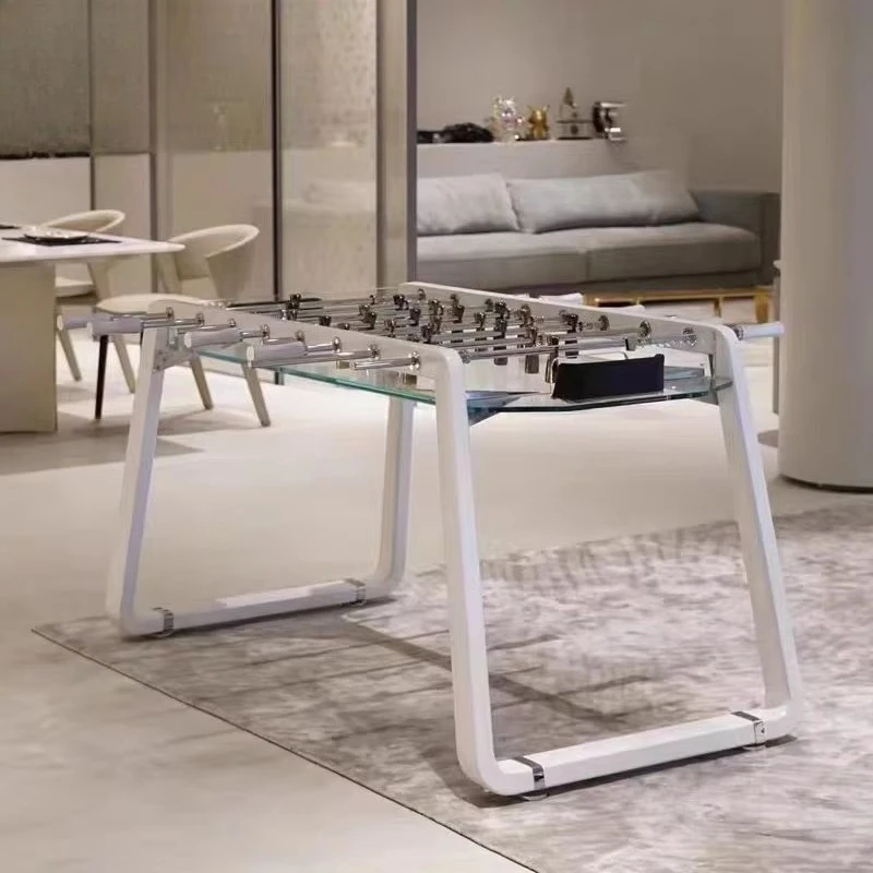 High-end Light Luxury Glass Football Table Indoor Home Entertainment Retractable Design Standard Football Table